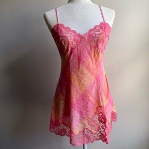 Pink Plaid Victoria’s Secret Chemise